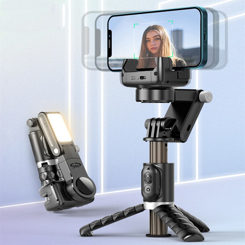  360 Rotation Following Shooting Mode Gimbal Stabilizer Selfie Stick Tripod Gimbal For iPhone Phone Smartphone Live Photography 