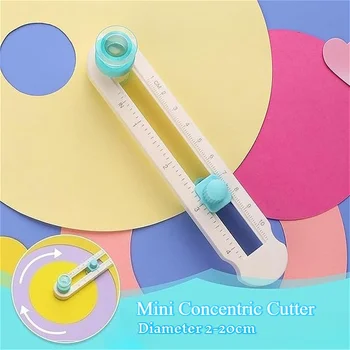 360 °   Taglierina circolare regolabile multifunzionale per carta, per scrapbooking, tagliacarte circolari per fai da te, strumento per tagliare la carta in cerchio