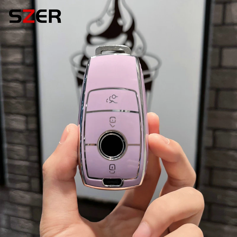 패션 TPU 자동차 원격 키 케이스 커버 쉘, 메르세데스 벤츠 A C E S G 클래스 GLC CLE CLA GLB GLS W177 W205 W213 W222 X167 AMG