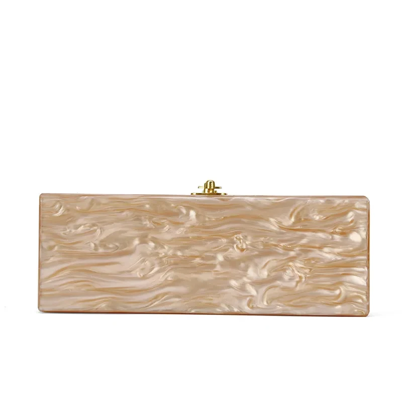 

pearl white or Champagne color long size mirror inside metal clasp acrylic box clutches women lady girl acrylic wallet purse