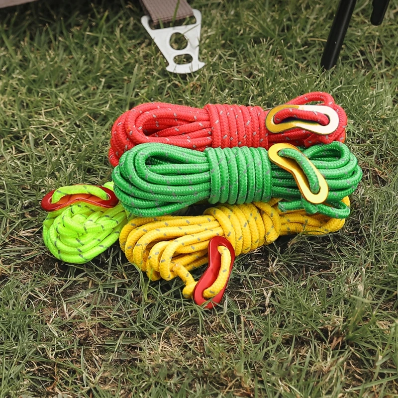 4m Outdoor Reflective Cord Guy Rope Tent Guide Rope Cord Tent Wind