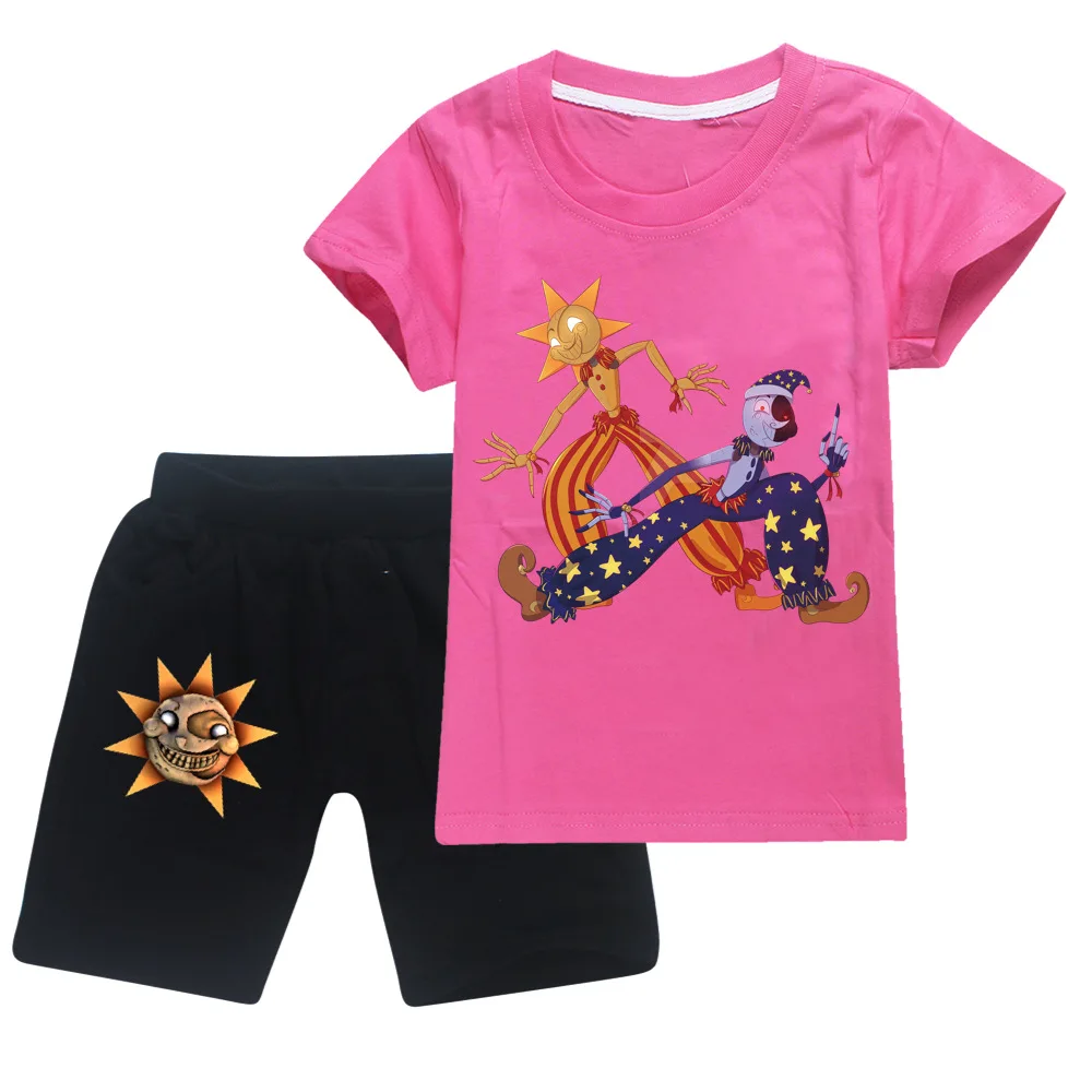 Fnaf  SunDrop Tshirt +  2pcs ο  ׷ Ű Ŭ ũ  ҳ Moondrop ư ϶ Ƽ