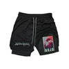2-in-1 Running Workout Shorts for Men GymPerformance Compression Shorts with Running Phone Pocket Towel Loop Athletic Activewear