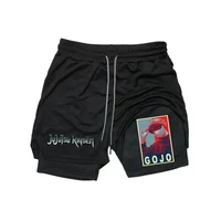 2-in-1 Running Workout Shorts for Men GymPerformance Compression Shorts with Running Phone Pocket Towel Loop Athletic Activewear