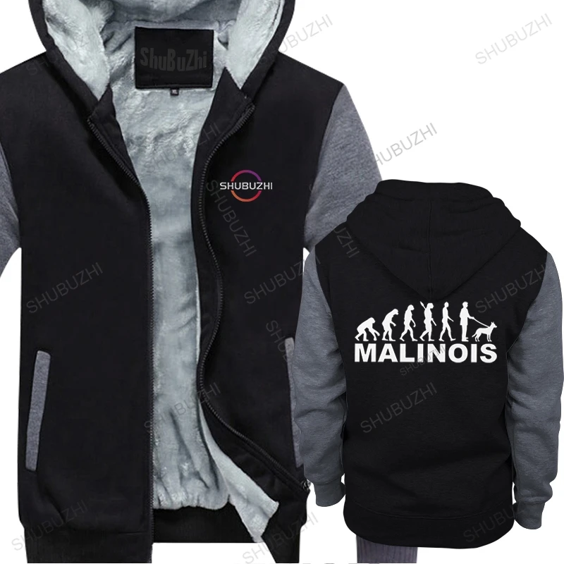 

Funny Malinois Evolution winter hoody Men Cotton hoodie Belgian Shepherd Malinois Dog warm sweatshirt Tops Slim Fit Appare