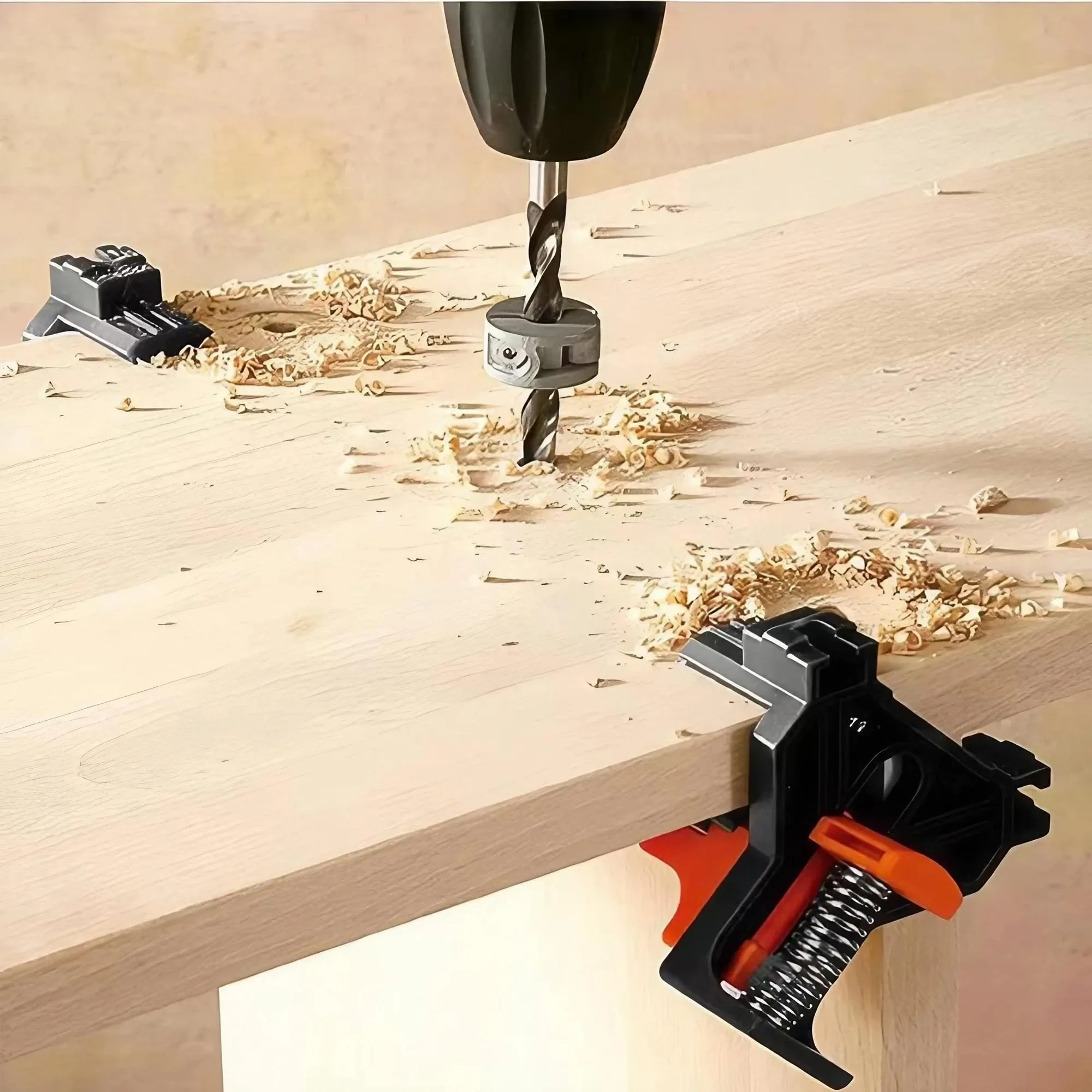 Professional Woodworking 90&deg; Right Angle Clamps Premium Accurate Frame and Cabinet Assembly Tools for Carpentry and DIY