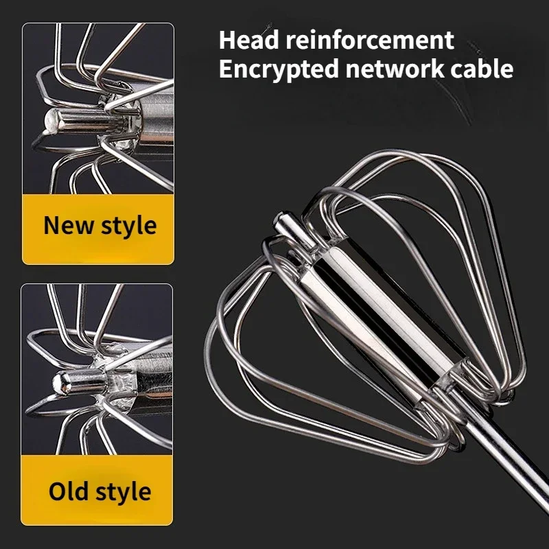 Stainless Egg Beater Semi-Automatic Egg Tools Stiring Cream Whisk Manual Mixer Household Kitchen Baking Accessories