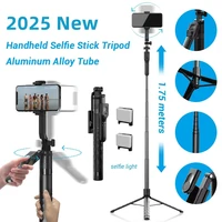 2025 New 1750mm Wireless Selfie Stick Tripod Stand Foldable Monopod With Led Light For Smartphones Balance Steady Shooting Live 1