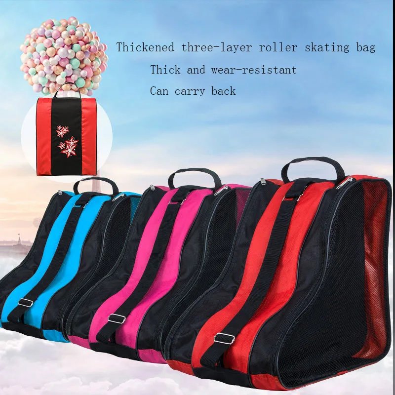3Layers Breathable Skate Carry Bag Case Kids Roller Skates Inline Skates Ice Skates Roller Skating Bag Case Skates Storage Bag 1