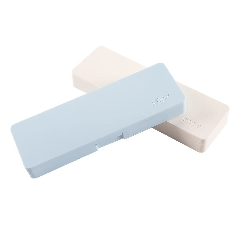 No Printing Simple PP Frosted Solid Color Stationery Box Small Fresh Creativity Student Desktop Organize Pencil Case Storage Box