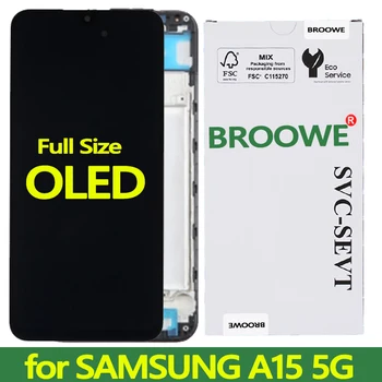 OLED Full Size 90Hz Per Samsung A15 4G A155F A155M Display LCD Touch Screen Digitizer Per Samsung A15 5G A156B A156E LCD