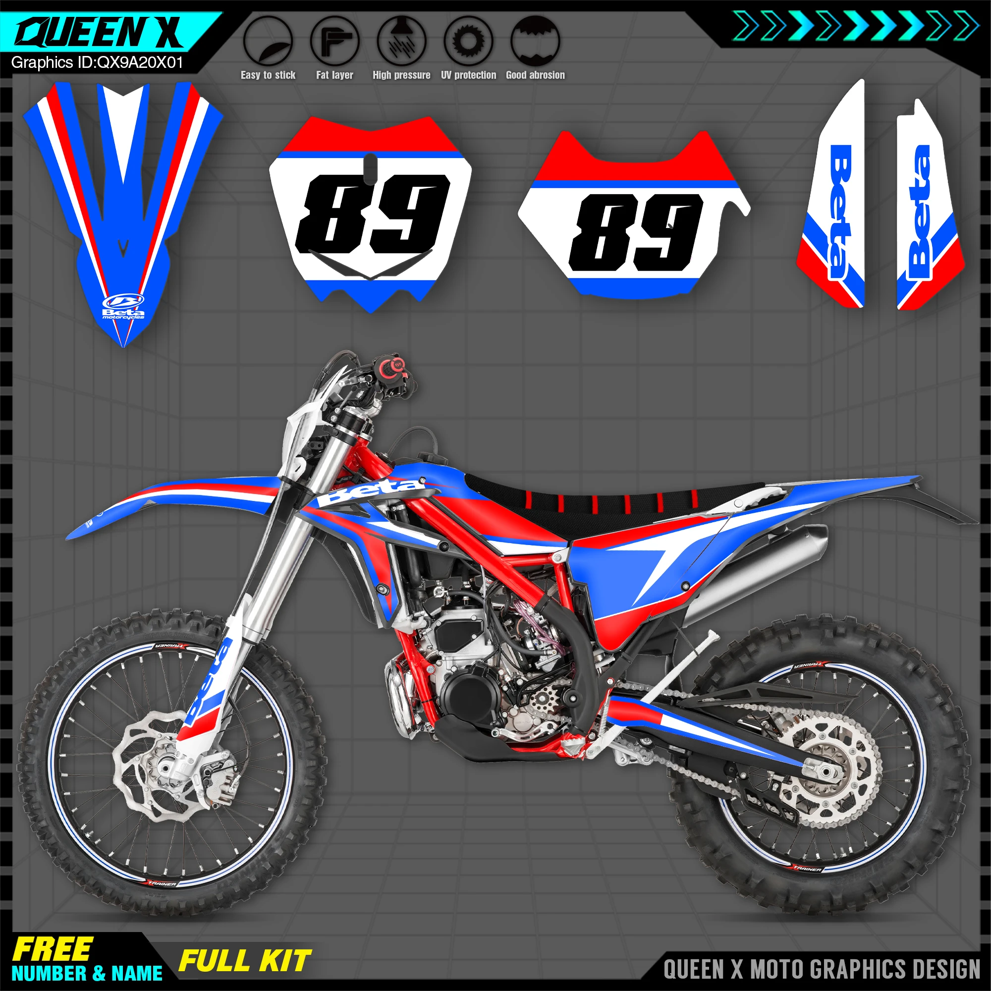 2021 Beta Xtrainer Plastics Graphics Backgrounds Decals Beta