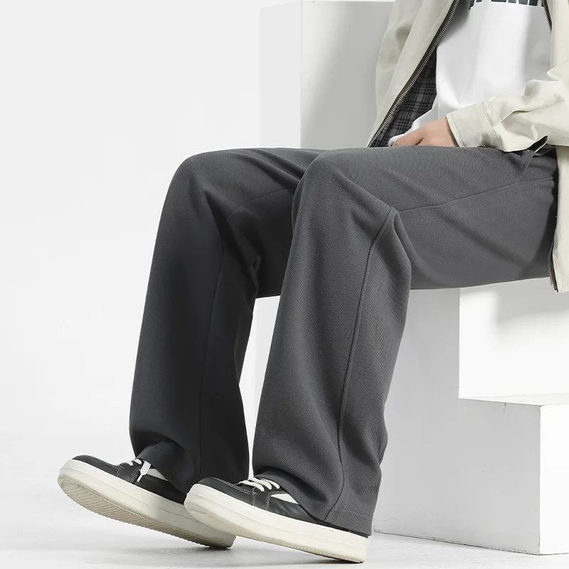 남성용 봄가을 스트레이트 스웨트팬츠 2026 봄 스포츠 오토바이 장비