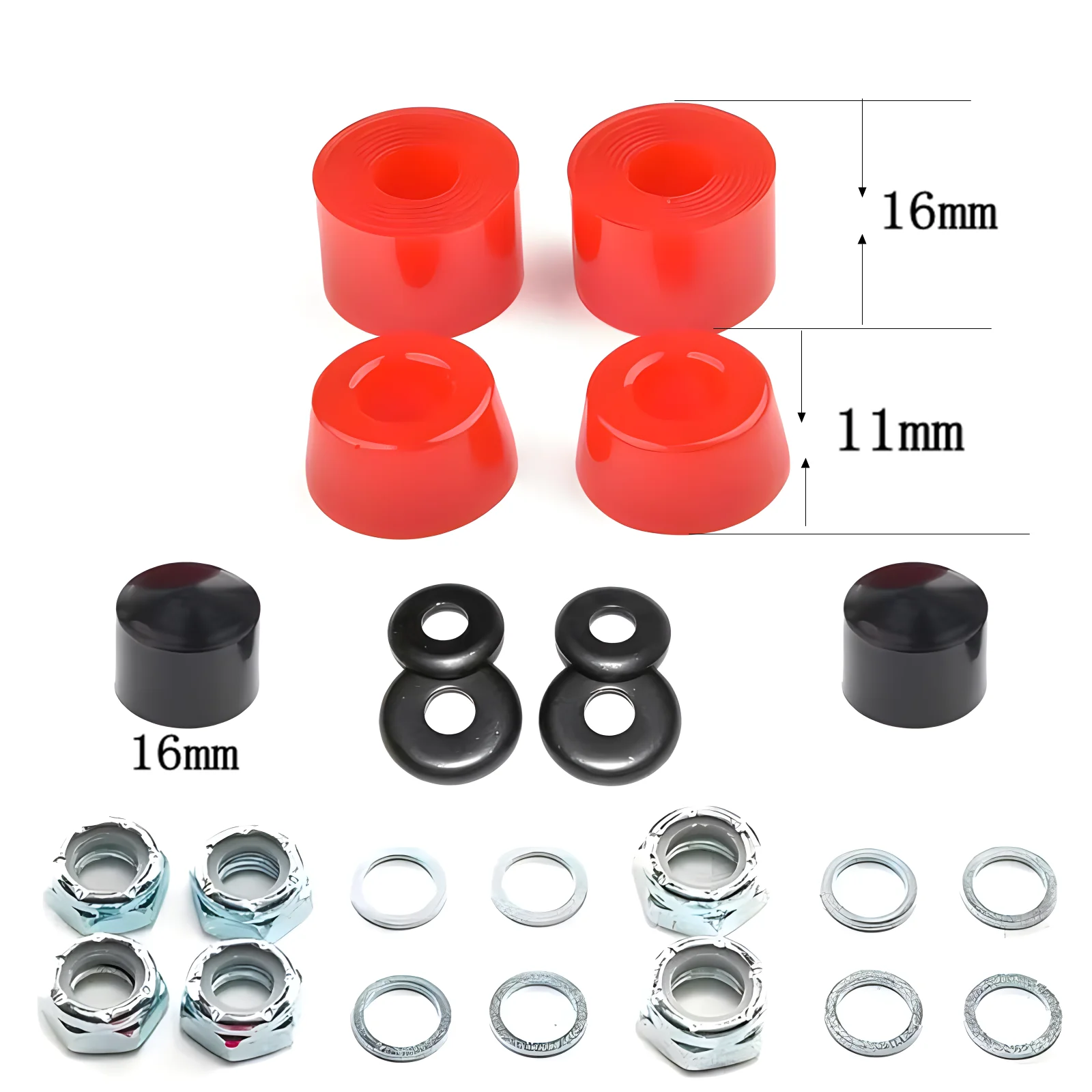 Kit Réparation Camion Skateboard - Lot De 10 Doublures PU - Pour Planche à Roulettes