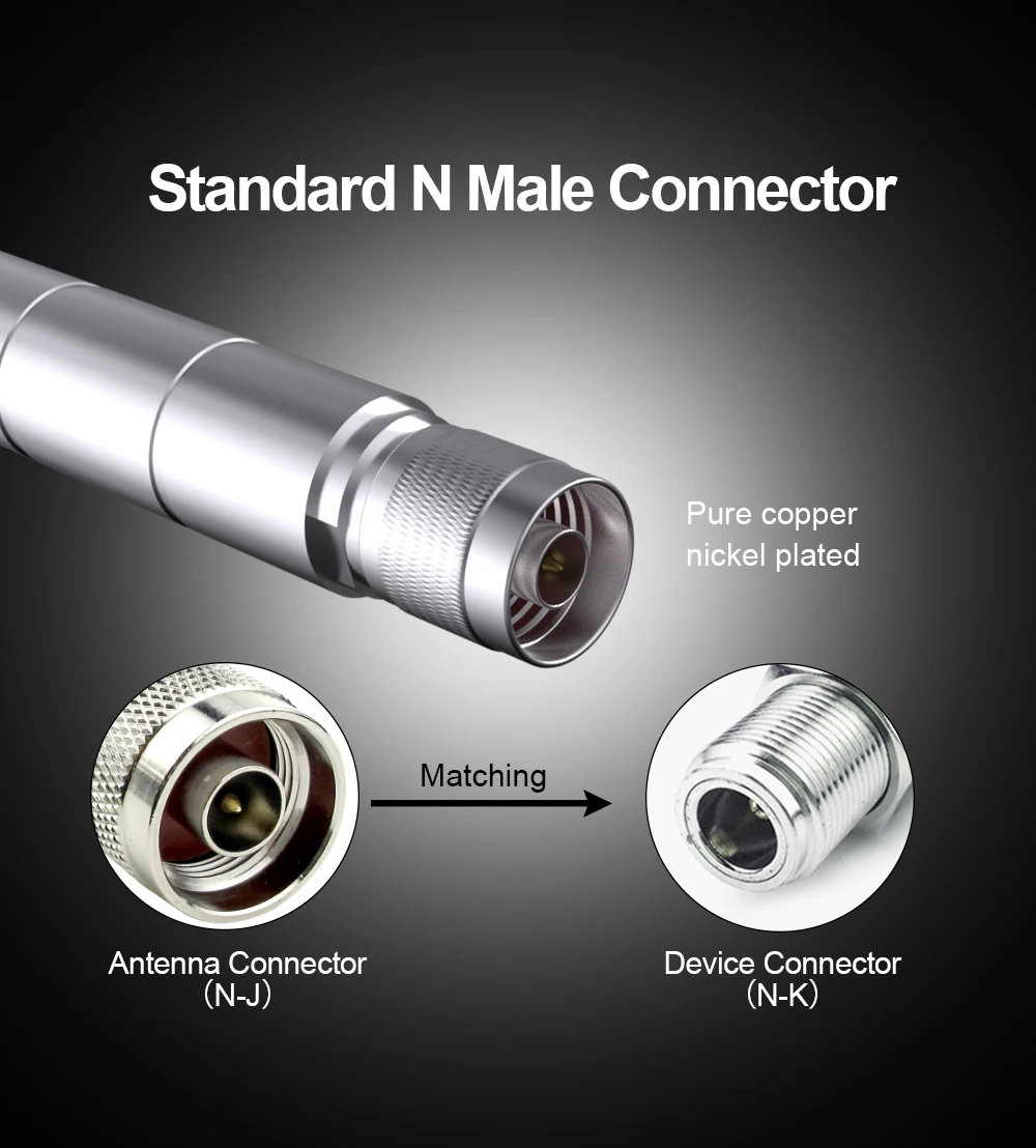 2.4 GHz Wifi Antenna for Router N Male Waterproof Omni High Gain Antennas Amplif