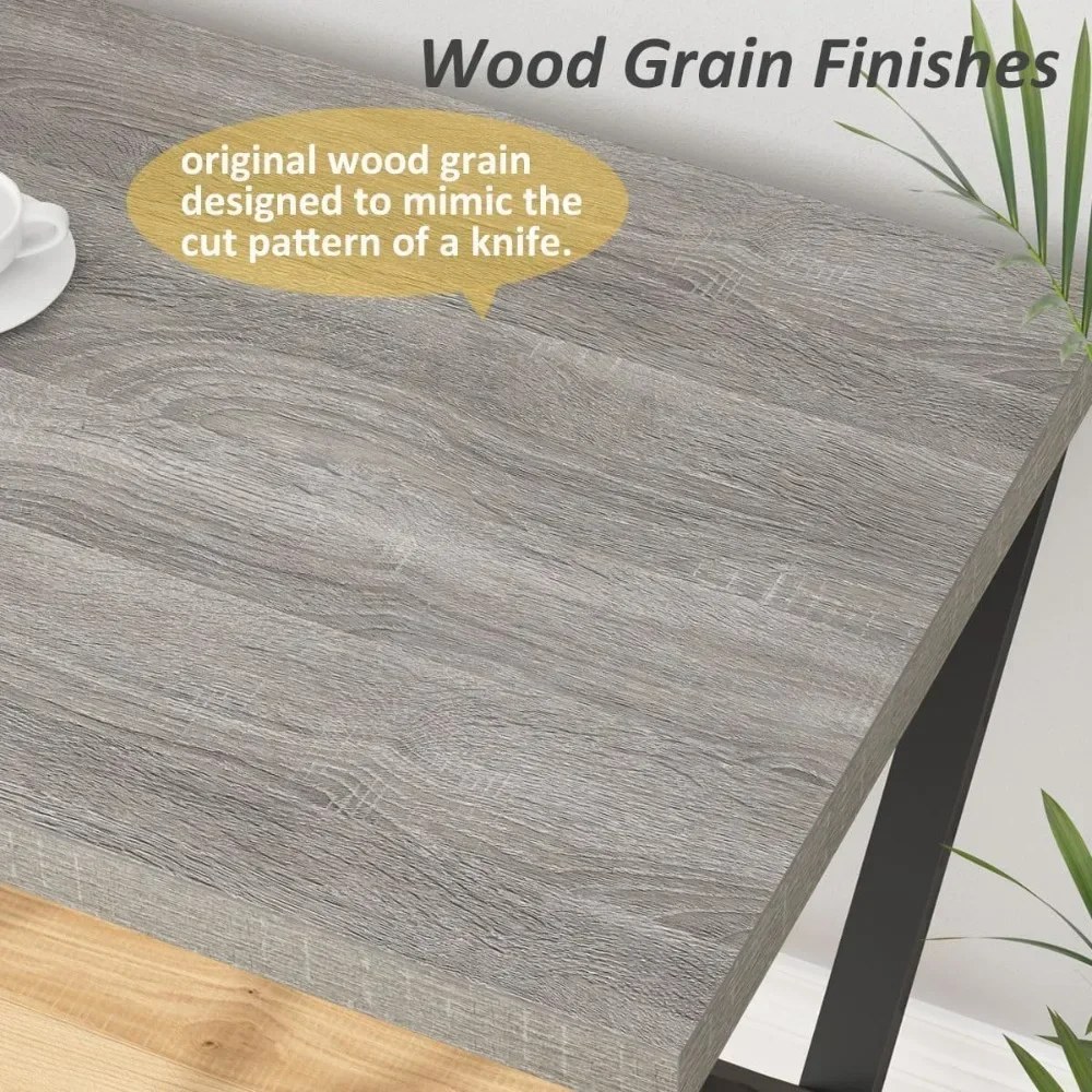 "contemporary wooden and metal home office desk for efficient study and gaming"