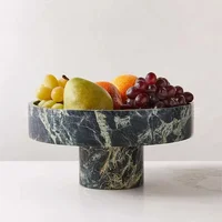 Nordic Green Marble Fruit Bowl Home Decoration 1
