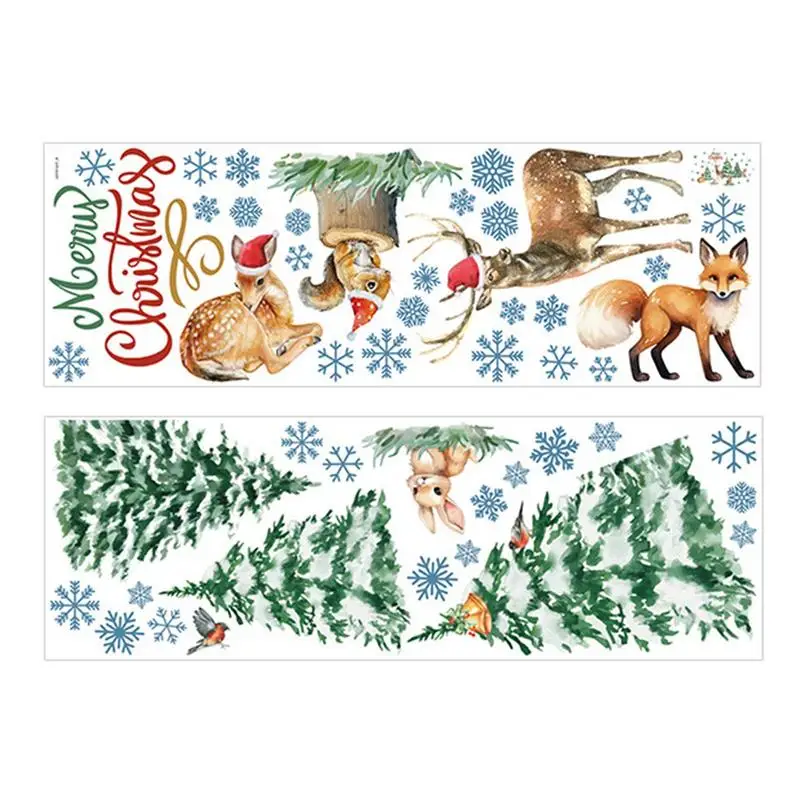 

Новые наклейки на стену в виде рождественской елки для гостиной, детской комнаты, украшение для дома, наклейки на стену для стекла, окна, магазина, витрины для дома