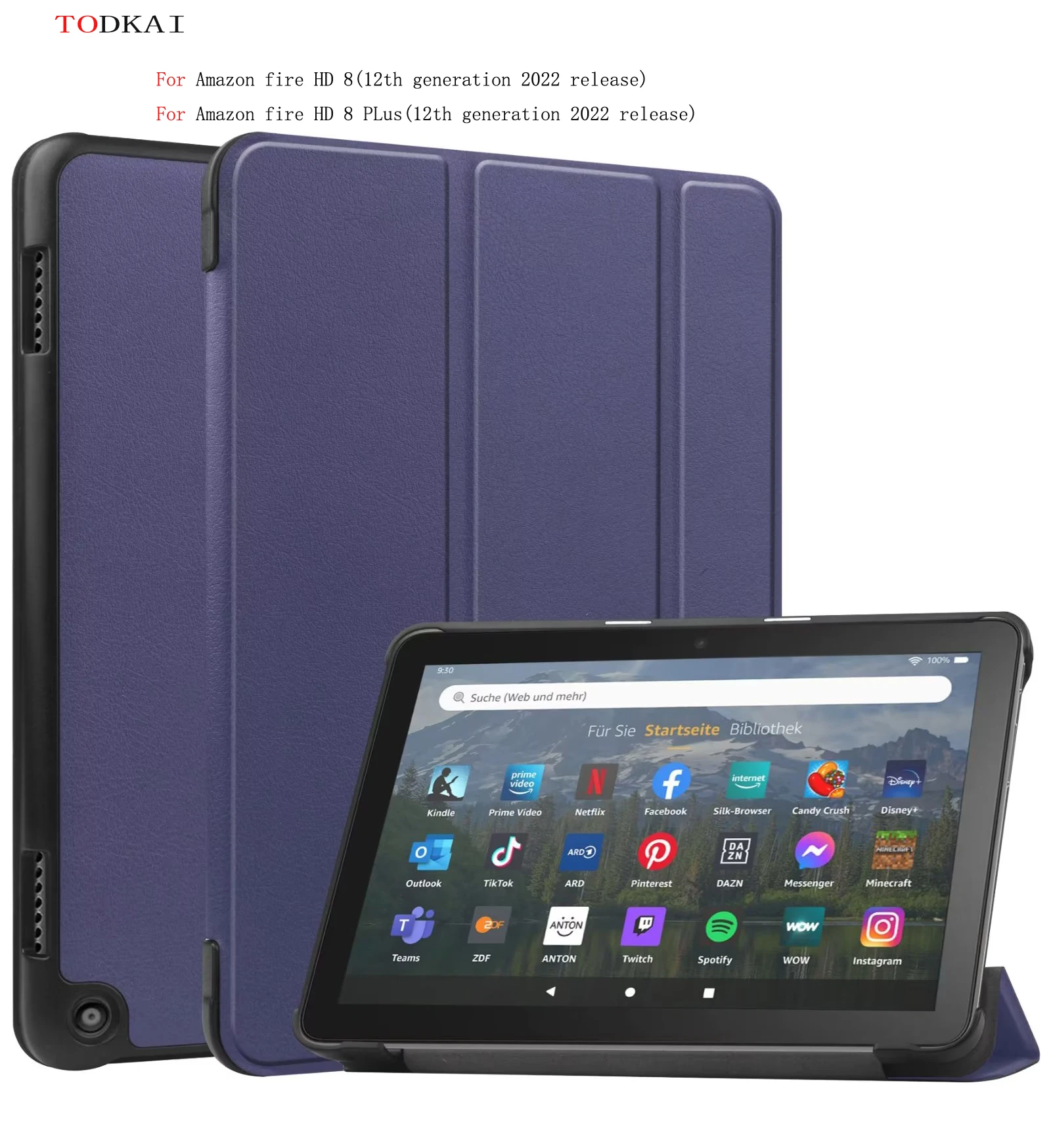 Smart Case Per Fire Hd 8 2022 Custodia 8 "Cover Magnetica Per Amazon Fire Hd 8 Plus Case 2022 Fire Hd8 Plus 2022 Cover 12Th Gen