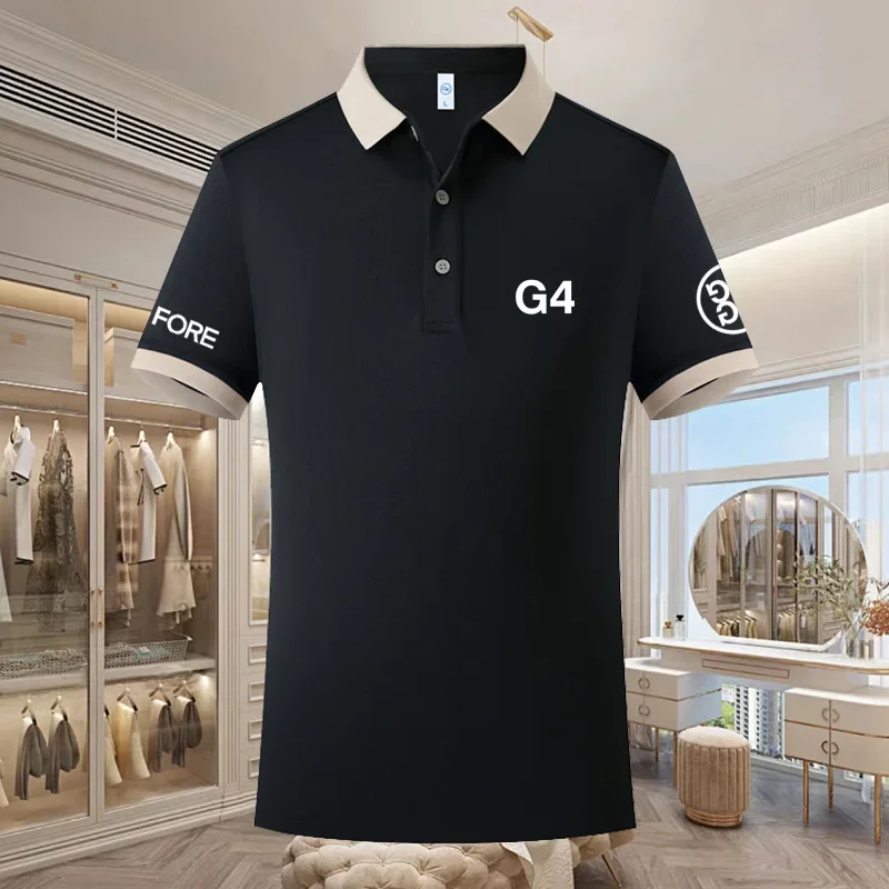 

Golf Men's Street Clothing Button Pullover Casual Summer Lapel Short Sleeved Quick Drying POLO Fashion Trend T-shirt