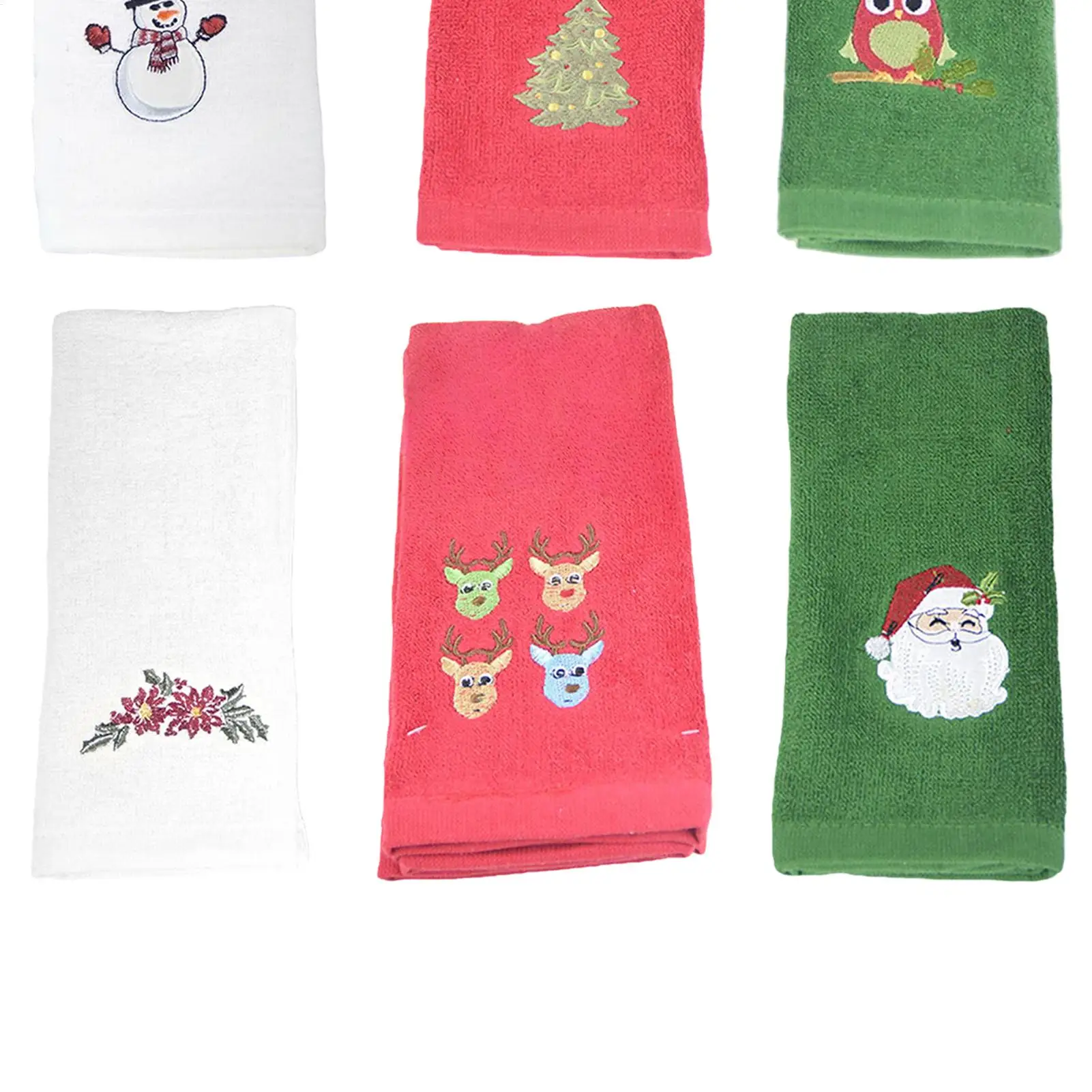Christmas Kitchen Towels 3 Pieces Highly Absorbent Quick Drying Handkerchief Christmas Tree Dish Hand Towels For Beach Trips