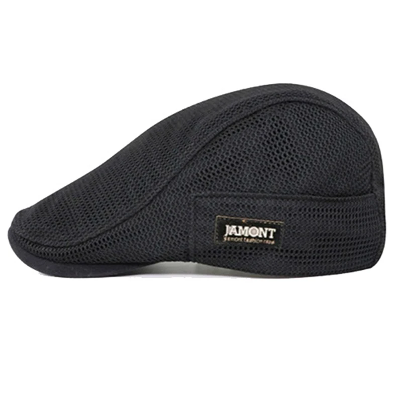 Mesh Breathable Beret Thin Section Sunscreen Sun Hat Cabbie Flat Cap Breathable Mesh Newsboy Beret Ivy Cap 5