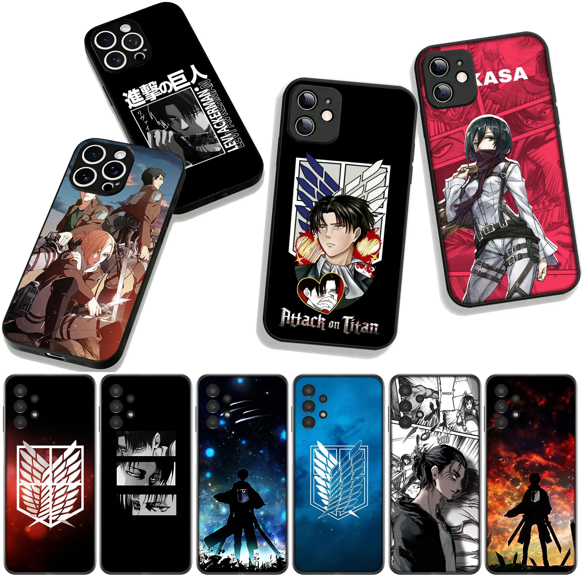 Attack Jaeger & Levi Anime Protective Phone Case - Sleek Design