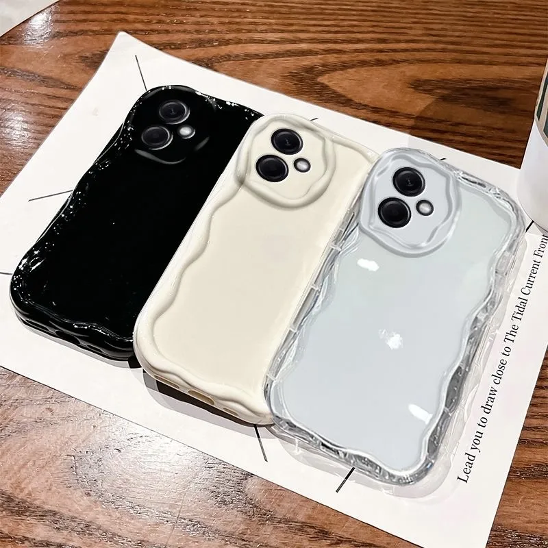 Clear TPU Wave Soft Case Cover – Anti-Fall Protection Phone Case