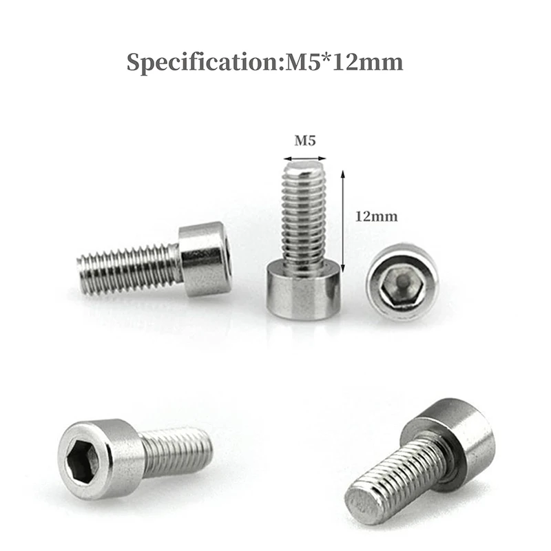 Lot De 4 Vis De Cage Pour Bouteille D'eau 5 X 12 Mm Boulons