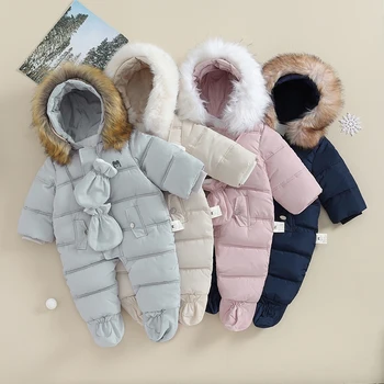 Baby Winter Puffer Romper 1