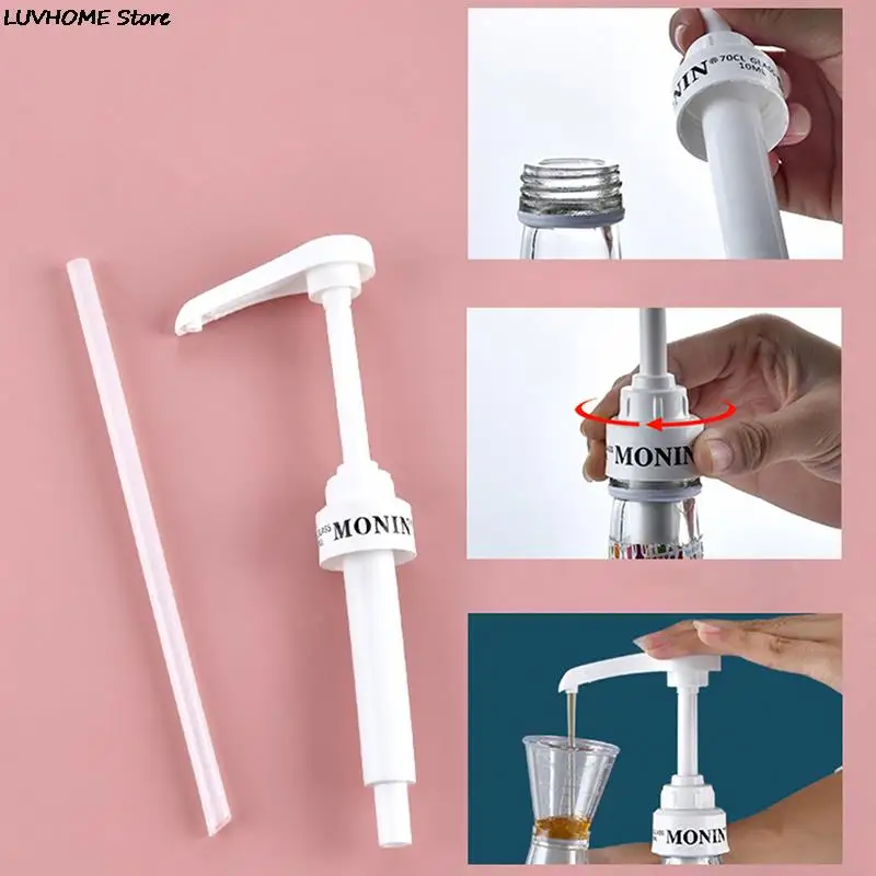 Syrup Dispenser Pump Coffee 1 Liter Dispenser Syrup Pump Black Liquid Dispenser for Syrup 10Ml Juice Bottle Pump