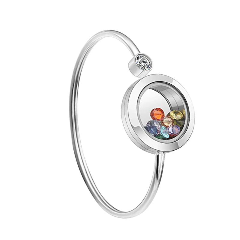 

Браслеты из нержавеющей стали с камнем-талисманом и цирконом, 1 шт.