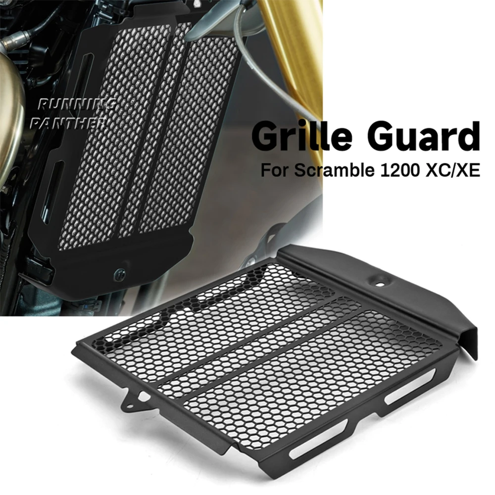 

For SCRAMBLE 1200 XC Motorcycle Accessories Radiator Grille Guard Cover Oil Cooler Guard Black Silver For Scramble 1200 XE