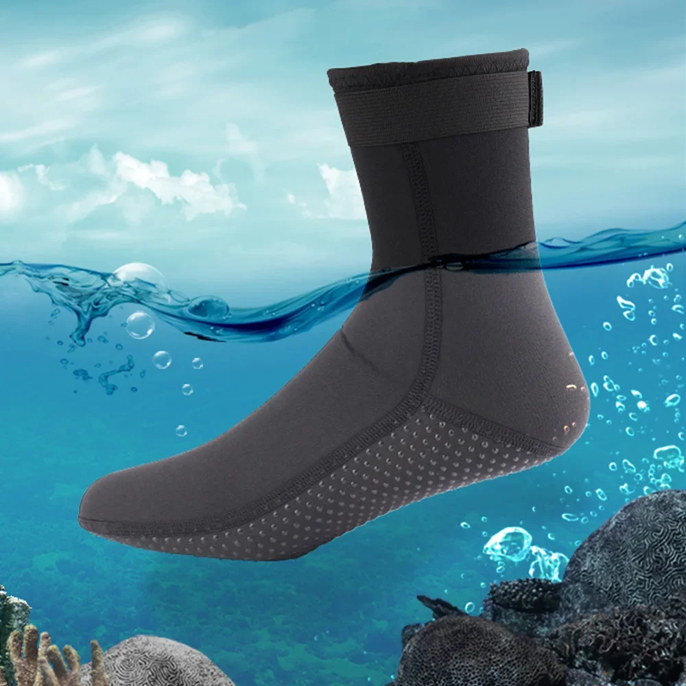 3mm Neoprene Diving Socks Non-slip Adult Warm Patchwork Elasticity Wetsuit Shoes Surfing Boots for Beach Swimming Snorkeling