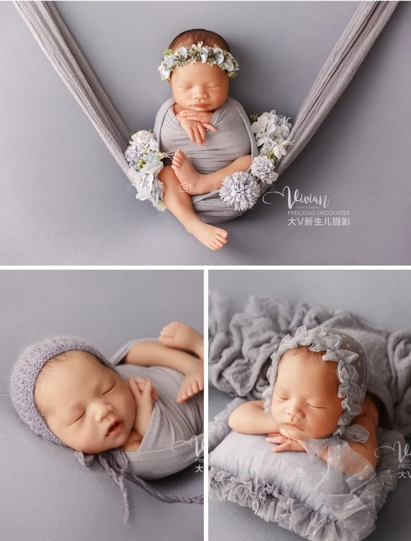 Newborn Baby Photography Props Wrap Lace Hat Posing Pillow Florals Headband Blanket Theme Set Studio Shooting Photo Props newborn photography props baby posing pillow bow headband eye mask kids studio photo shooting cushion background accessories