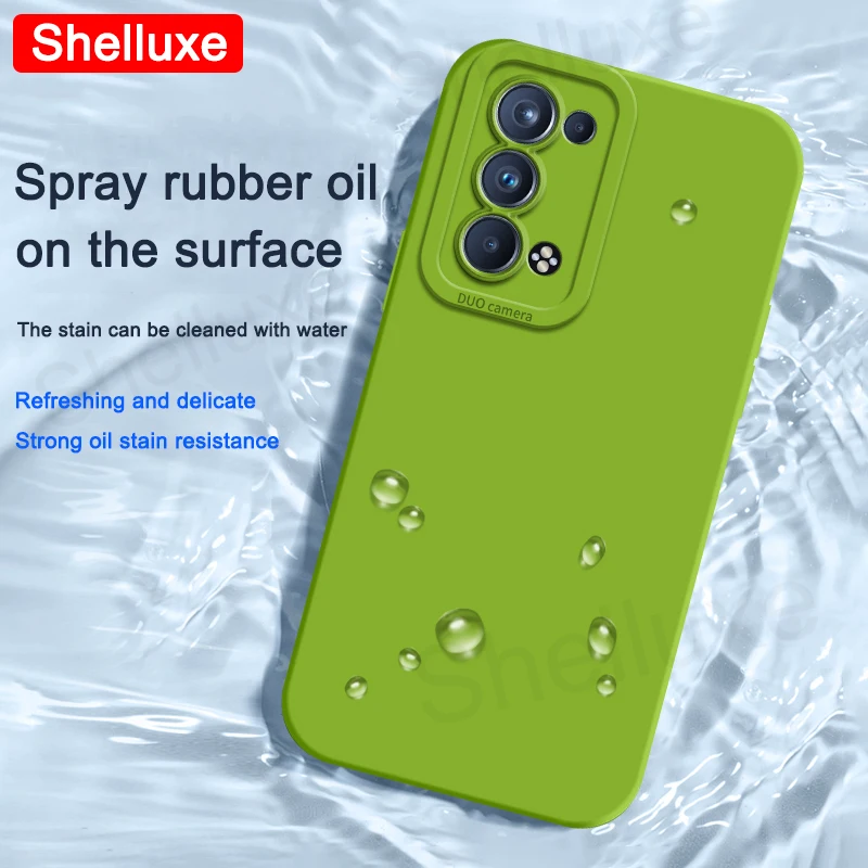 Premium Shelluxe Liquid Silicone Shockproof Phone Case - Square Design, Soft Touch, Enhanced Protection