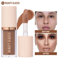 2025 beauté vitrée 2 couleurs liquide contour pour améliorer le Contour du visage, imperméable, mat, V-face façonnage Contour visage maquillage 2