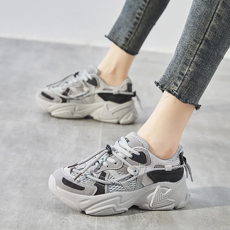 Thick Sole Height Increasing Dad Shoe Men Women Sneakers Reflective Sports Running Shoes Casual Tennis Shoes running shoes women sneakers men sneakers