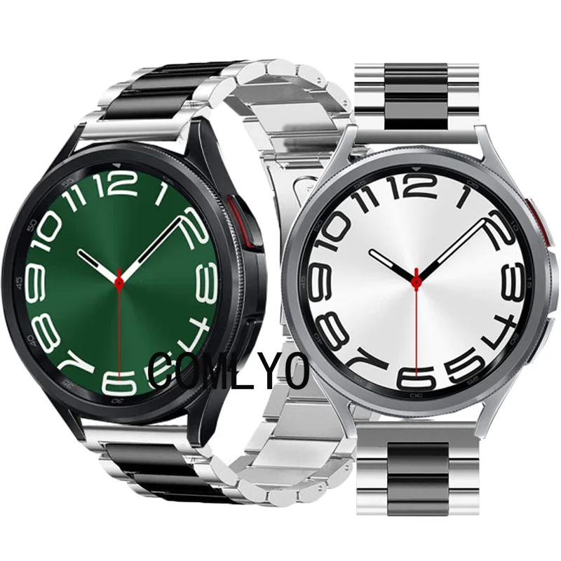 

For Samsung Galaxy watch 6 44mm 40mm Classic 43mm 47mm Strap Metal Stainless Steel Adjustable Band Bracelet Belt