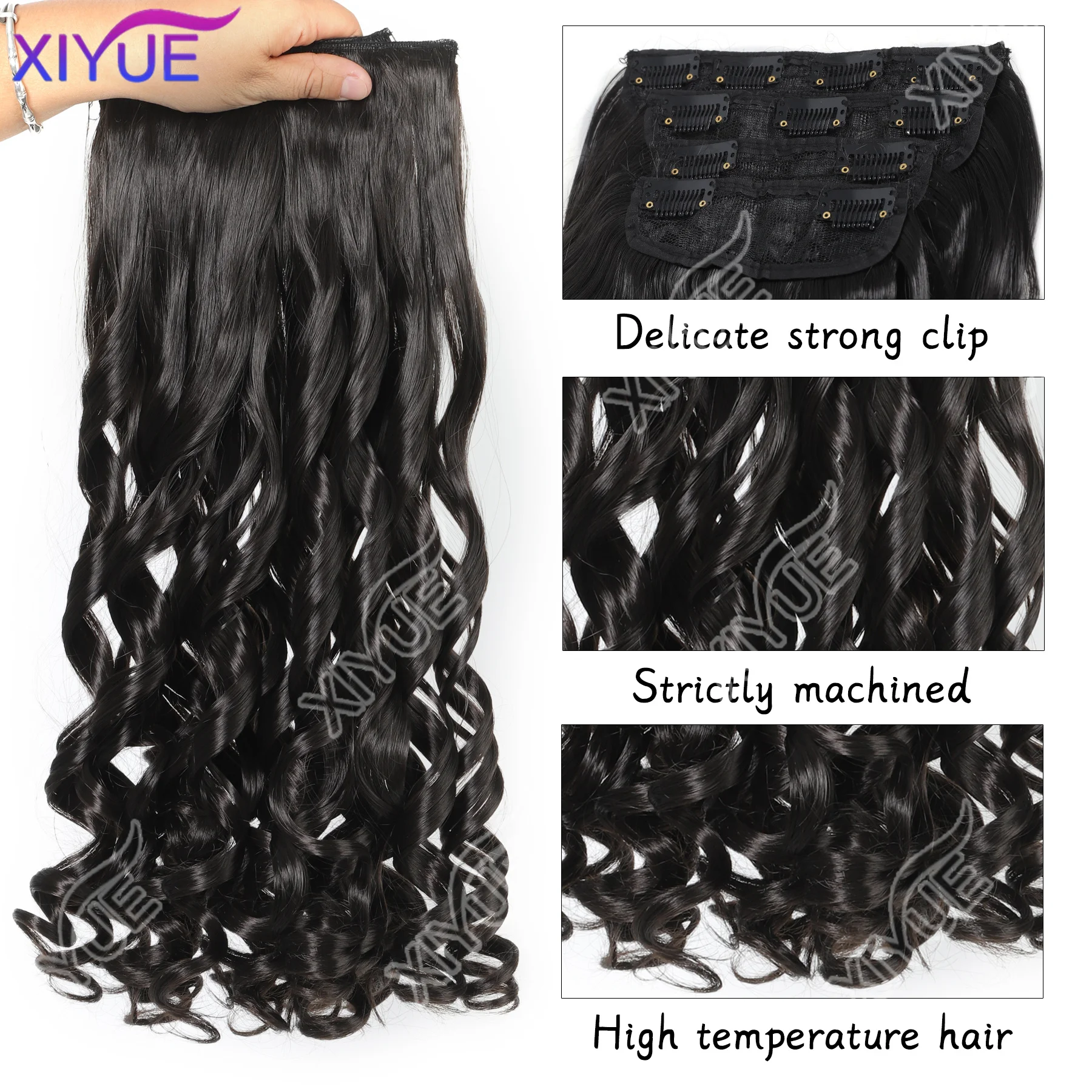 DIFEI synthetic 4 pieces/set Roman roll clip from natural curly female hair accessories thickened wig piece princess roll byDIFE