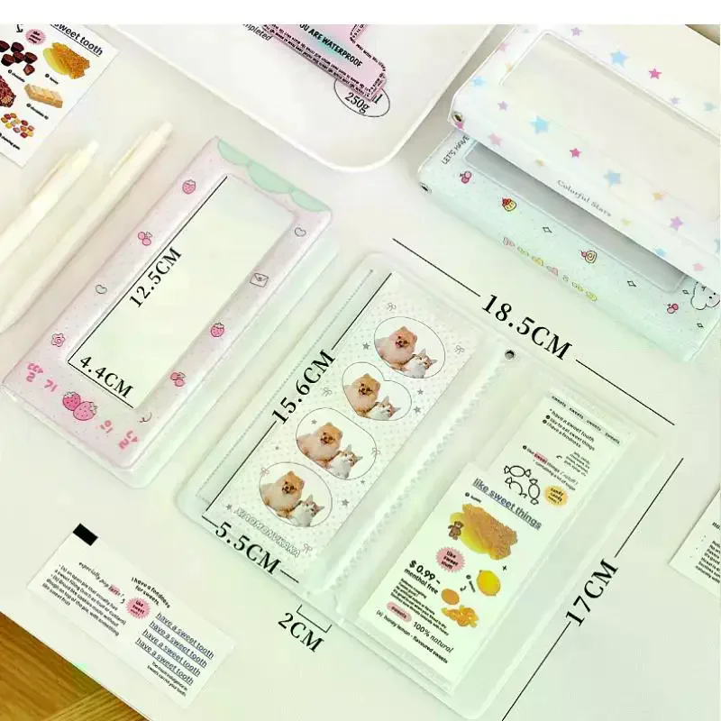 Cute Life 4 Cut Photo Collection Book Star Minimalist Sstyle Idol Photocard Storage Album 4 Grid Card Holder Note Holder