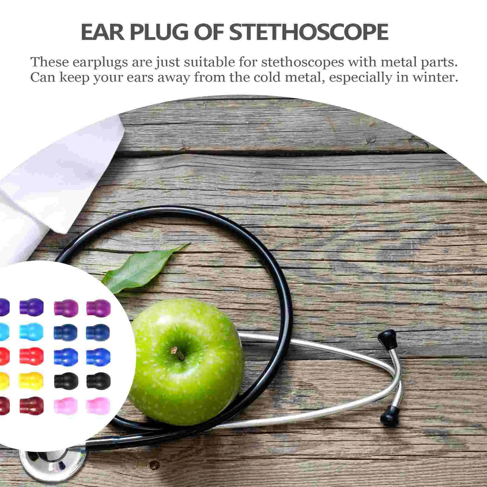 Stethoscope Ear Tips Replacement Echoscope Plug Tip Pieces Plugs Accessoryaccessories Size Eartips Parts Silicone 2
