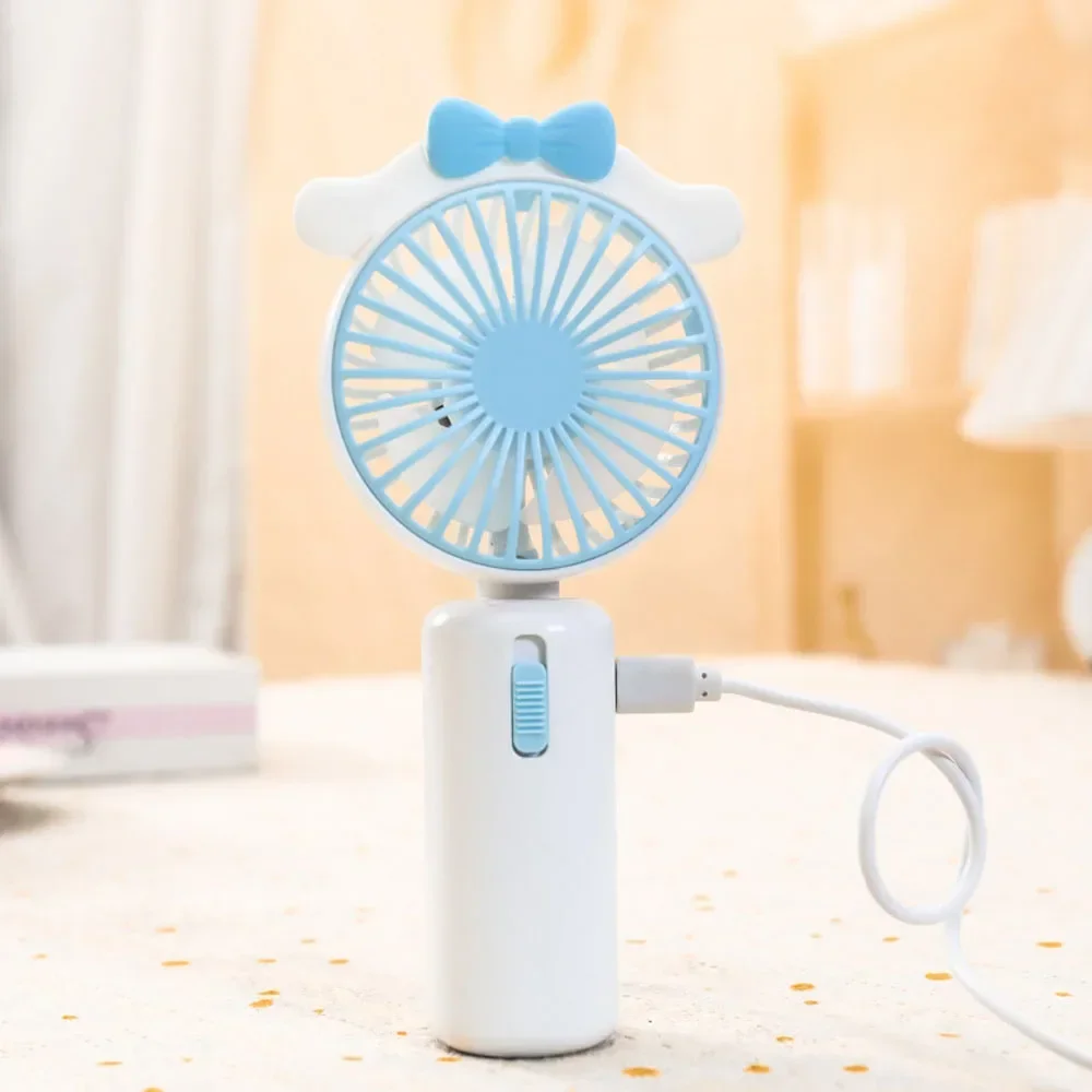 Kawaii Sanrio Electric Fan Cute Cinnamoroll My Melody Cartoon Portable Multi Functional Handheld Fan Creative Girl Gifts 3