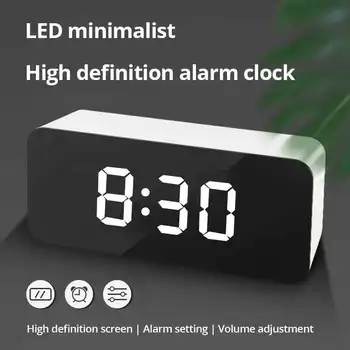 LED Mirror Table Clock 1
