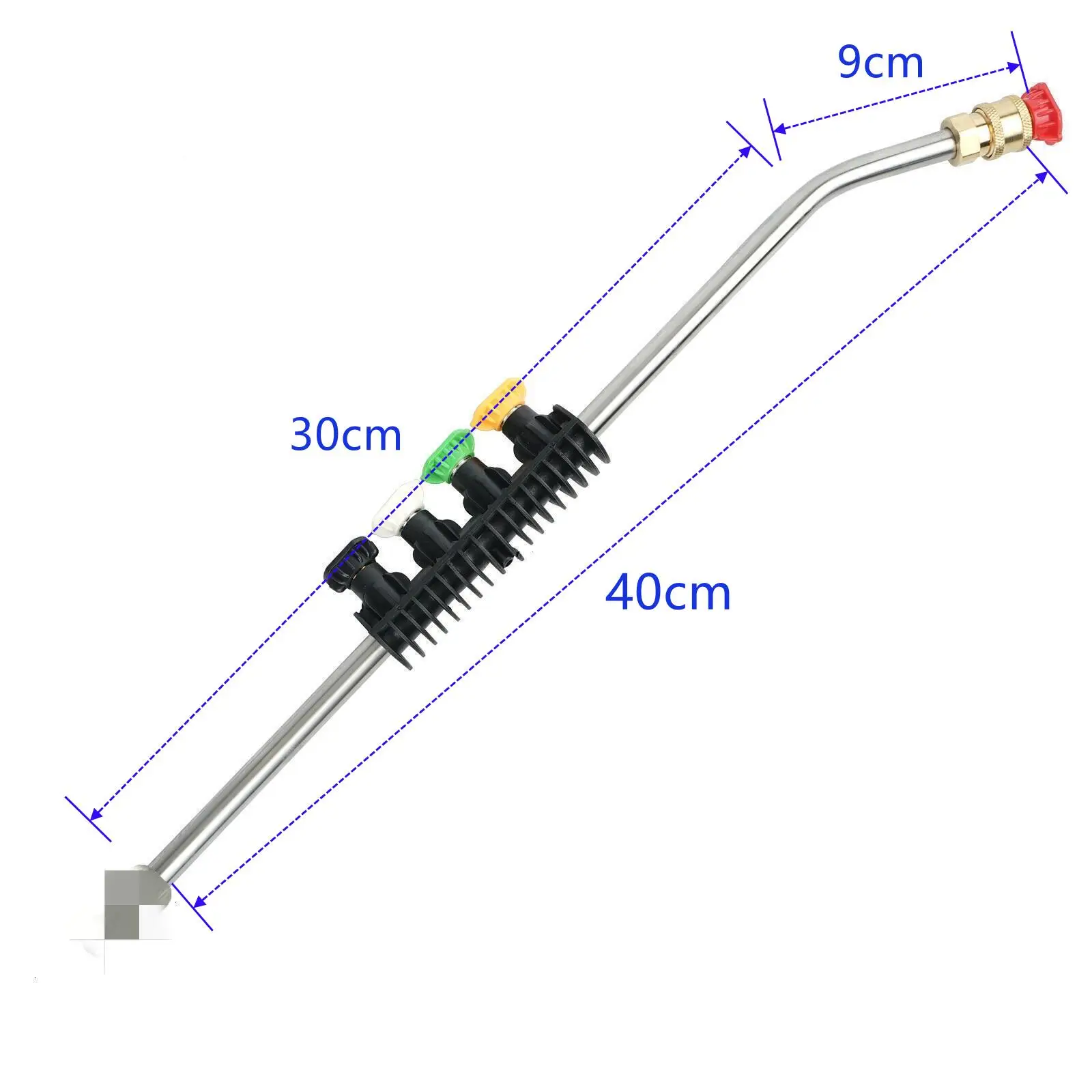 Angle Adjustable Car Wash Gun Jet Lance With Different Male Thread Adaptor For Brands Of High Pressure Washer Washing Machine - Image 3