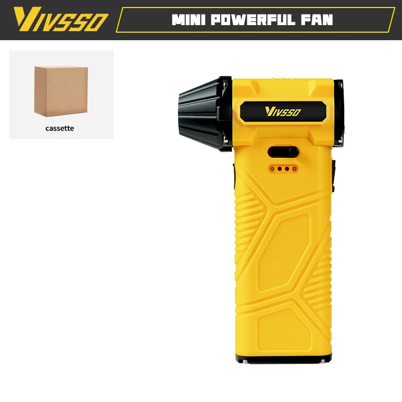 VIVSSO MINI hair dryer, high power 4000mAh, used for computer cleaning, TYPE-C charging small fan