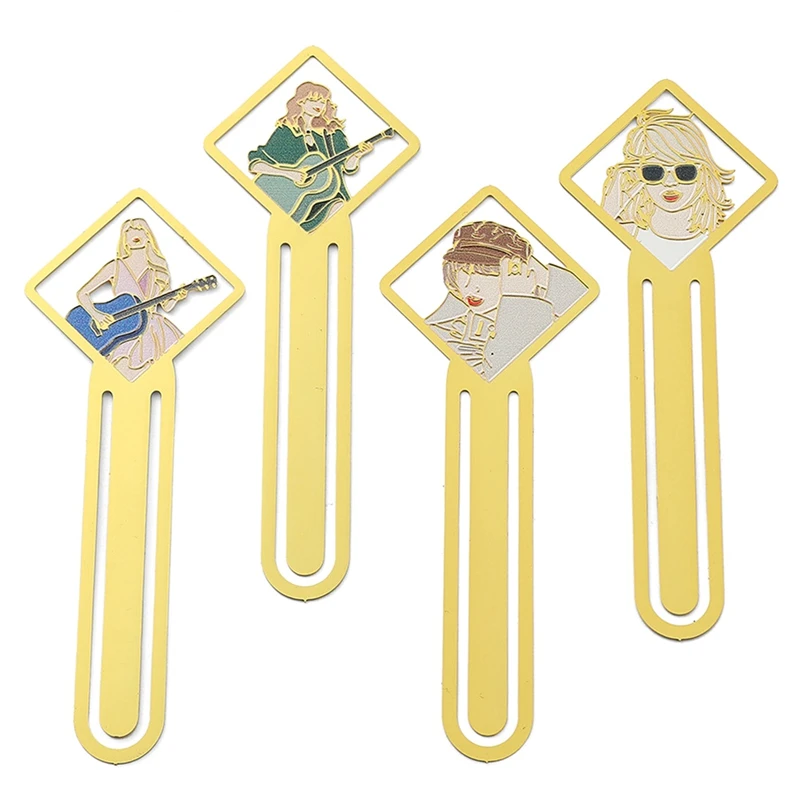

Bookmarks Gifts Book Accessories Ornaments For Girl Women, Merch For Music Fans, 4Piece