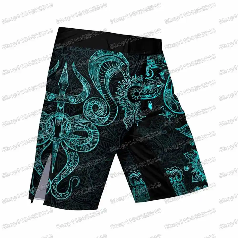 Snake King Vasuki 러쉬 가드 서핑 저지 비치 셔츠 수영복 다이빙 체육관 반바지 MMA BJJ Men Jiu Jitsu 피트니스 세트