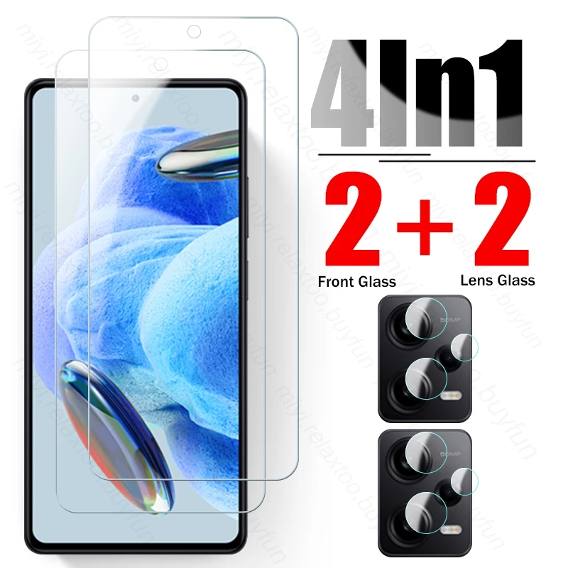

Redmy Note12 Pro 5G Glass Screen Protector For Xiaomi Poco F5 X5 Redmi Note 12 Pro Plus 5G 12S 4G Camera Protective Glass 4In1