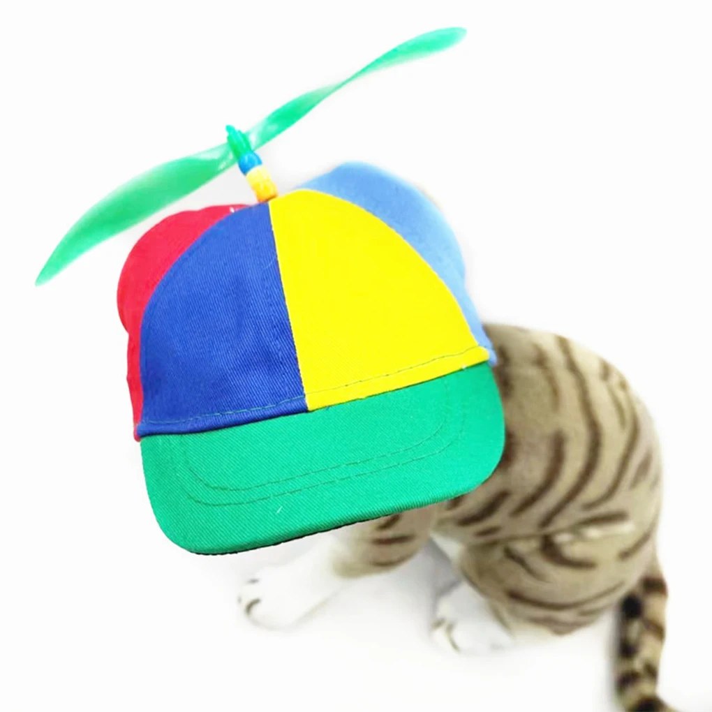 Pet Propeller Hat Colorful Detachable Adorable Sunproof Breathable Replacement Summer Outdoor Decorative Cap Supplies